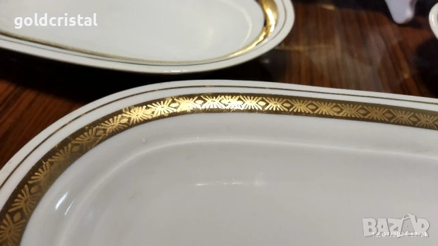 стар български порцелан чинии елипси, снимка 2 - Антикварни и старинни предмети - 34571221