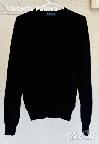 Brooks Brothers черен пуловер 100% скъп кашмир унисекс, снимка 3 - Пуловери - 53930050