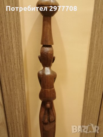 Абаносов бастун с африкански мотив, снимка 4 - Други ценни предмети - 35188866