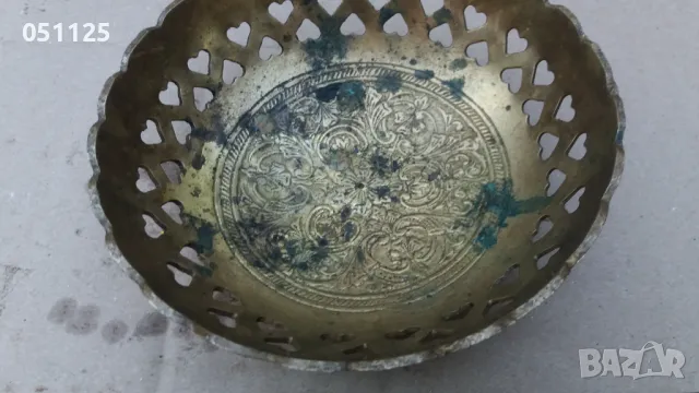 отлична бронзова ориенталска купа с орнаменти , снимка 7 - Антикварни и старинни предмети - 47561053