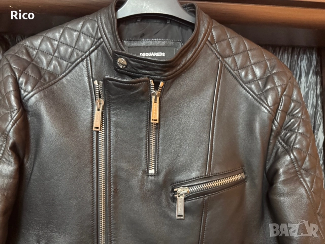 Biker Leather Jacket Dsquared2!, снимка 4 - Якета - 50023538