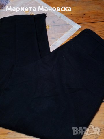 H&M черен памучен панталон, като нов, снимка 3 - Панталони - 29534890