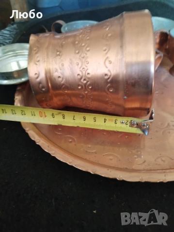 Продавам разни стари, легени, медни подноси и джезвета, кани, чаши, тави., снимка 4 - Други - 49878586