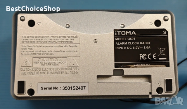 iTOMA Bluetooth Будилник Стерео Колонка FM Радио Двоен Будилник USB Зарядно, снимка 5 - Друга електроника - 54358639