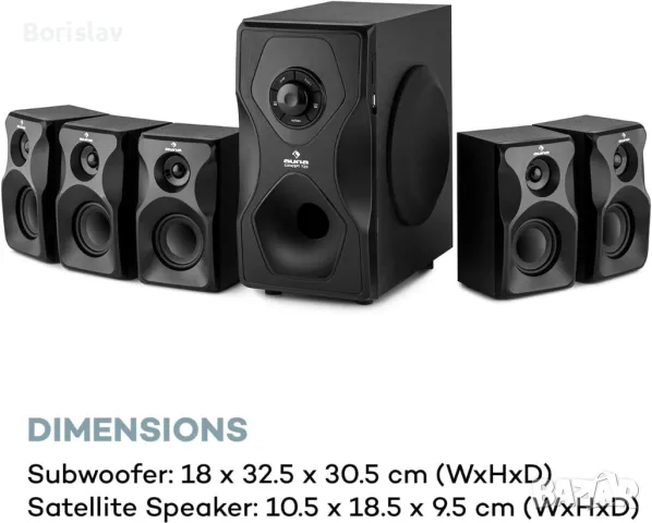 Auna Concept 720 5.1, снимка 7 - Аудиосистеми - 48622104