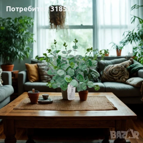 Изкуствен евкалипт – естествена свежест и стил без поддръжка, снимка 6 - Изкуствени цветя - 51227550