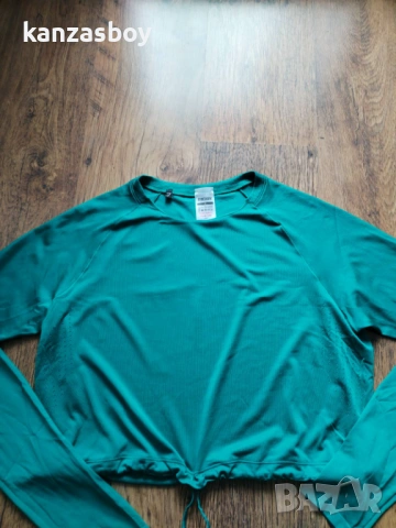 Gymshark SWEAT SEAMLESS LONG SLEEVE CROP - дамска фитнес блуза КАТО НОВА M, снимка 5 - Блузи с дълъг ръкав и пуловери - 53950296