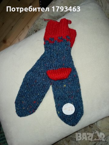 Ръчно плетени детски чорапи, снимка 2 - Чорапи - 38644894