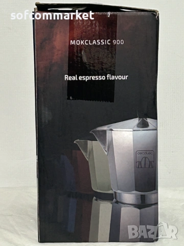 Класическа италианска кафеварка Cecotec Mokclassic 900 Shiny (9 чаши) – НОВА, снимка 5 - Кафемашини - 54251232