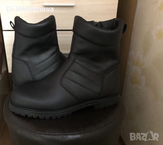 мъжки топли боти от естествена кожа