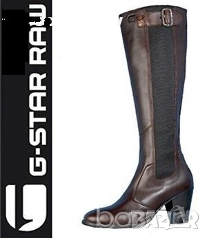 G-star оригинални ботуши от естествена кафява кожа