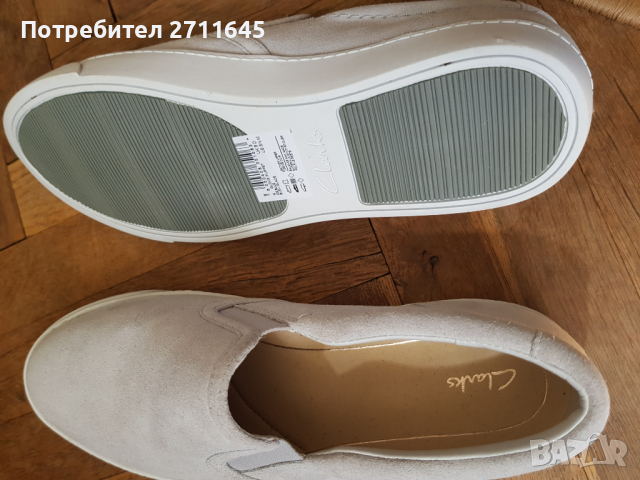 CLARKS дамски обувки, кожени, 39 номер, нови, снимка 3 - Дамски ежедневни обувки - 36556818