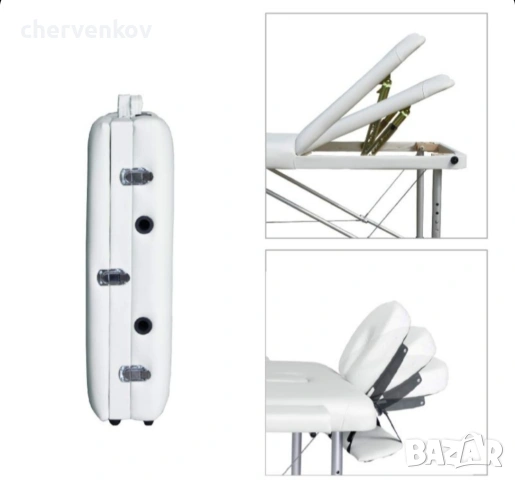 четирисекторна дървена козметична масажна кушетка четирисекционна черен цвят, снимка 14 - Кушетки - 53165920