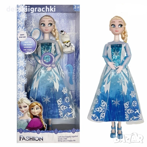 Кукла Елза музикална,светеща и Олаф, снимка 2 - Кукли - 52591966