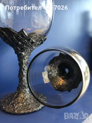 Ръчно декорирани чаши за вино, снимка 5 - Чаши - 47345463