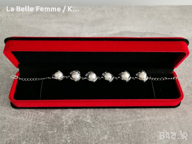 Гривни с перли в луксозна кутия, снимка 9 - Гривни - 34878679