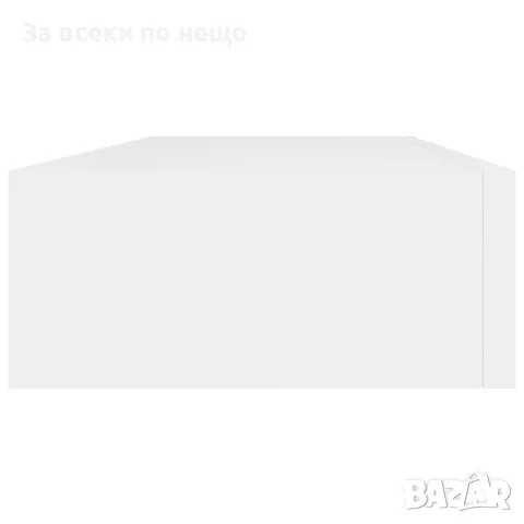 Стенен рафт с чекмедже, бял, 60x23,5x10 см, МДФ Код P321, снимка 3 - Други - 49788772