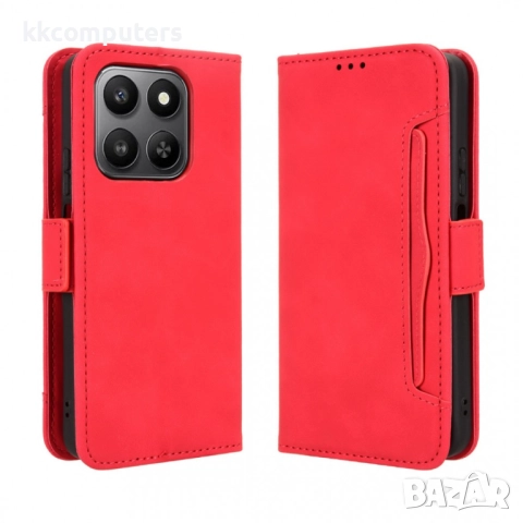 Кожен флип калъф за Honor X7d / 400 Smart -Магнитно затваряне, Държач за Карти и Стойка, вкл. Протек, снимка 2 - Калъфи, кейсове - 52466576