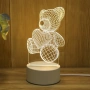 Холограмна 3D LED нощна лампа, 4W, 220V, снимка 7
