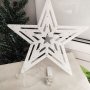 4229 Светеща коледна звезда с LED свeтлини украса за стена 40см, снимка 5