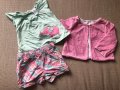 Бебешко сетче от блузка и къси панталонки Carter‘s допълнени с жилетчица LC Waikiki, снимка 1 - Комплекти за бебе - 31900084