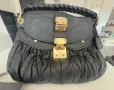Красива дизайнерска “куфар/ Kofferbag“ чанта MiuMiu от естествена кожа черна. Нова , снимка 3