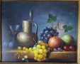 Картина натюрморт с плодове - масло върху платно, снимка 4