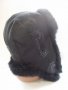 Заешка ушанка черен косъм,лукс-55, снимка 4