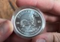 сребърна монета 1 oz кругеранд 2021 , снимка 1 - Нумизматика и бонистика - 34562852