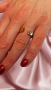 Модерен дамски пръстен от недъждаема стомана тип полузатворена халка с детелина и камък цирконий 