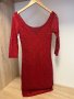 Дантелена червена рокля, размер XS/S, снимка 3