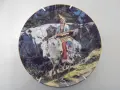 № 8754 стара порцеланова чиния / пано – The Bradford Exchange – индиански воин на кон  , снимка 1