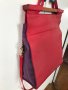Дамска чанта Fraiche Paris корал червена и лилаво ретро стил дълга дръжка , снимка 7