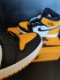 Nike Air Jordan 1 High Yellow Toe Taxi Жълти Кецове Обувки Нови Оригинални Размер 43 Номер Найк, снимка 6