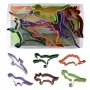 6 бр малки Динозавър динозаври пластмасови форми резци форма резец тесто фондан сладки, снимка 1 - Форми - 37077574