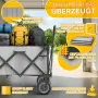 Сгъваема ръчна количка за плаж транспортна количка 215л. 150 кг, 10см. гуми Къмпинг количка, снимка 6