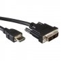 Кабел DVI M - HDMI M Digital One SP01218 Черен, 5м DVI-D to HDMI M/M