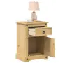 vidaXL Нощно шкафче Corona, 45x35x64 см, бор масив, снимка 2