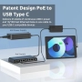 Нов PoE+ USB Type-C сплитер 25W 100Mbps за Pixel, Surface, Galaxy, снимка 2