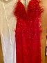 Официална червена рокля - чисто нова, снимка 3