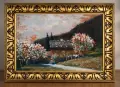 Стара алпийска картина „Aus dem Prättigau“ – маслени бои, Швейцария, 60 × 45 см, снимка 1