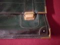 Стара кожена българска чанта, снимка 4