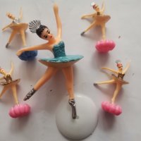 5 бр Балерина Балерини Балет пластмасови фигурки играчки украса за торта декор топери топер, снимка 1 - Фигурки - 37960469
