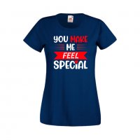 Дамска тениска Свети Валентин You Make Me Feel Special 1, снимка 5 - Тениски - 35649493