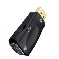 44.Преходник HDMI-Type-A (Full-Size) мъжки към VGA женски  с кабел за звук.НОВ, снимка 2 - Кабели и адаптери - 31105915