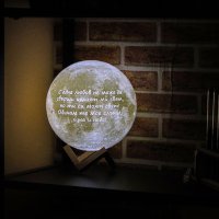 Лунна лампа със снимка и текст - 4 размера/ 3 или 16 цвята на светлината , снимка 7 - Арт сувенири - 35561134