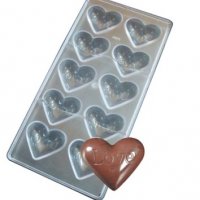 21 бр 3d Сърце love  пластмасова форма Поликарбонатна отливка калъп за Шоколадови бонбони пралини, снимка 3 - Форми - 37071617
