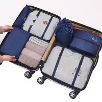  Органайзери за багаж - Комплект от 8 броя, органайзери за куфар за дрехи и козметика, снимка 6 - Органайзери - 42384736