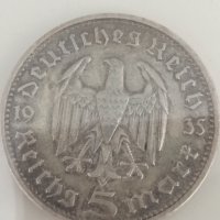 Drittes Reich 5 Reichsmark 1935 , снимка 4 - Нумизматика и бонистика - 37085549