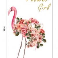 Фламинго с цветя опашка стикер за стена и мебел стая самозалепващ, снимка 4 - Други - 29426747